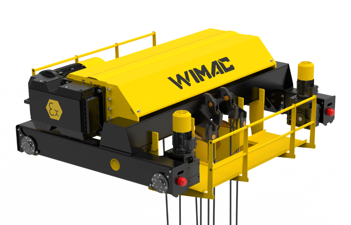 Wimac взрывозащищённая двухбалочная крановая тележка — 50 т